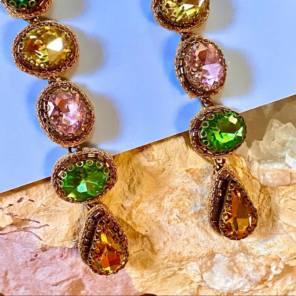 NWT Deepa Gurnani Beaded Crystal Chandeliers - Picture 3 of 15
